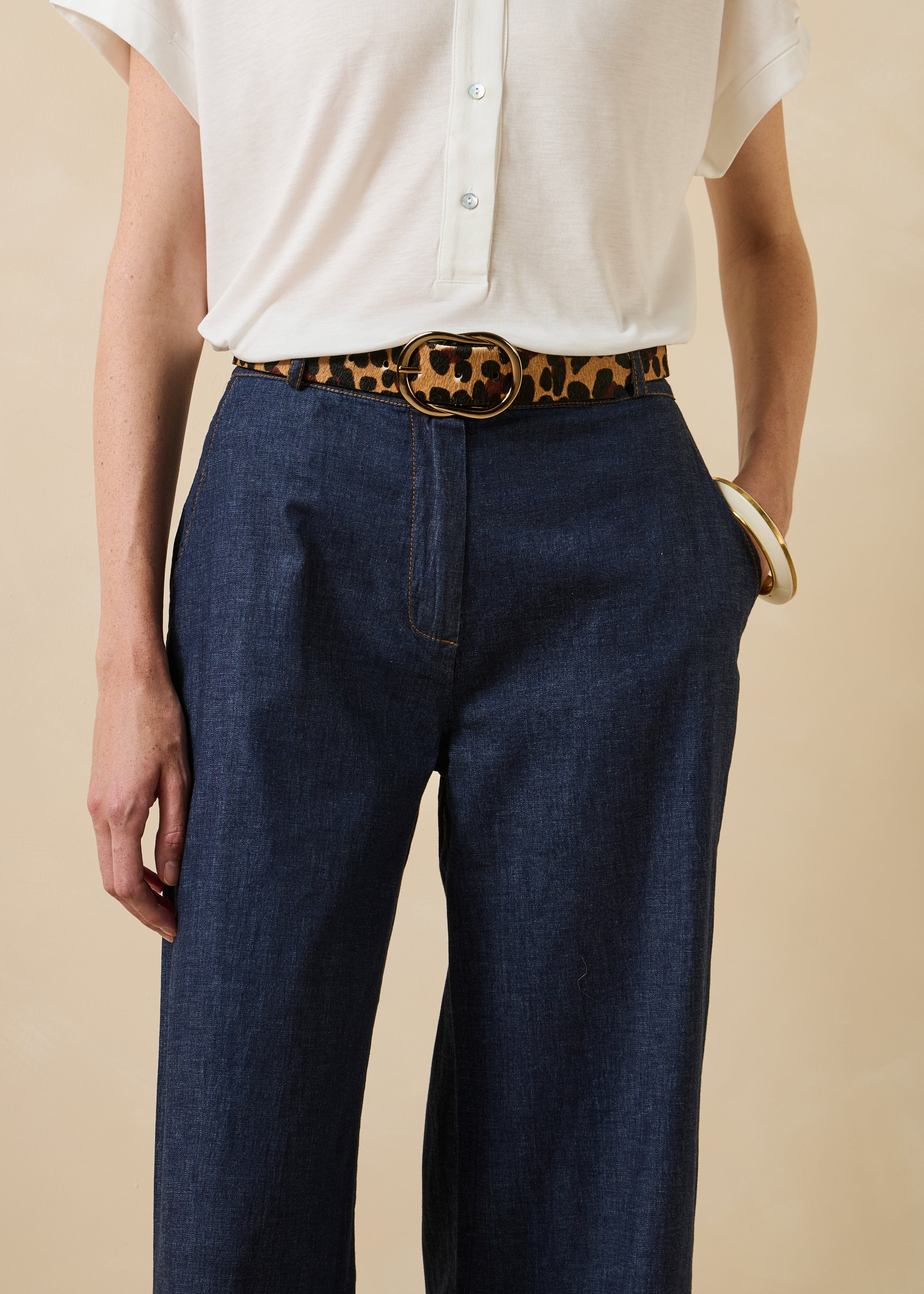Ceinture léopard boucle ovale, LA FEE MARABOUTEE
