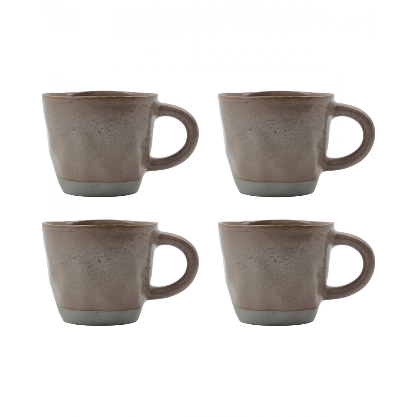 Lot de 4 tasses en grès Vida, HOUSE DOCTOR