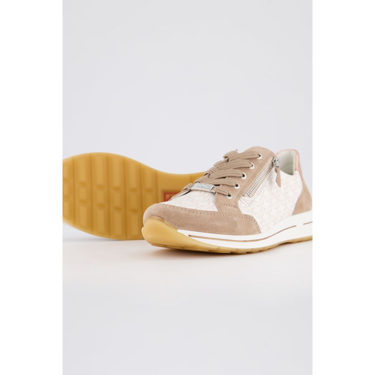 Sneakers en cuir ara d tails color s zip