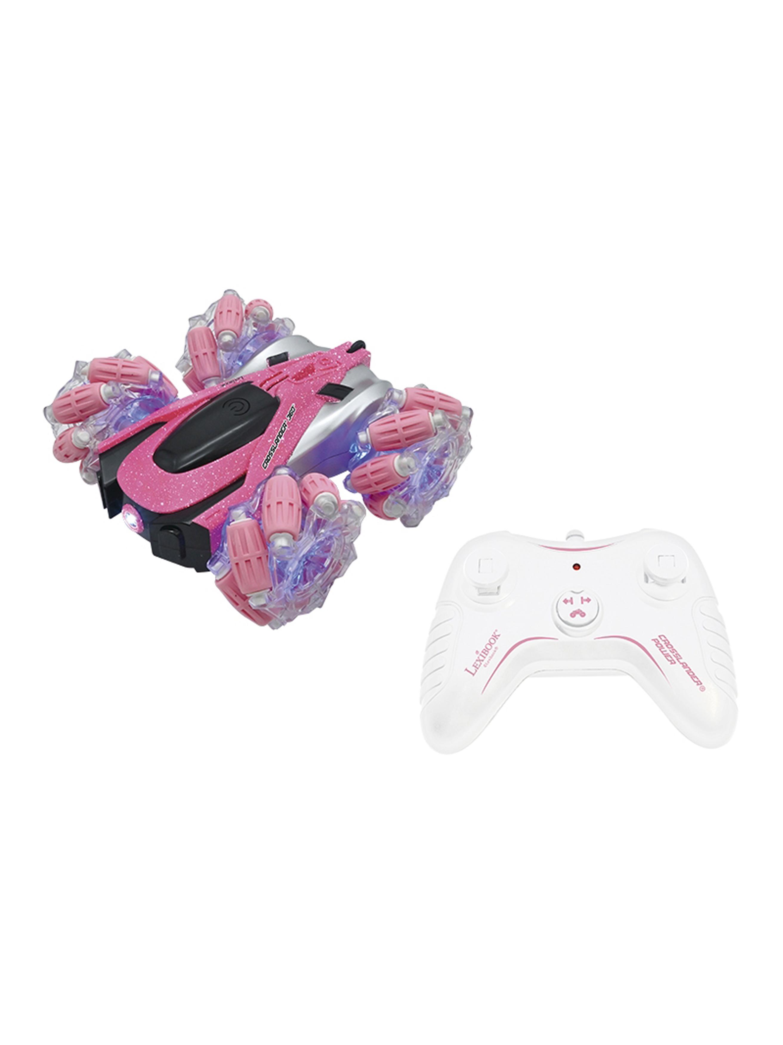 Crosslander® 360+ - Voiture rose télécommandée Tout-Terrain lumineuse, LEXIBOOK