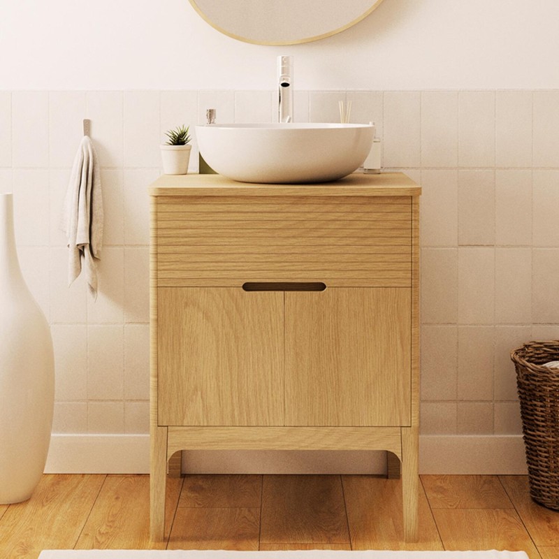 Meuble simple+vasque+robinet ALASKA, MOB IN