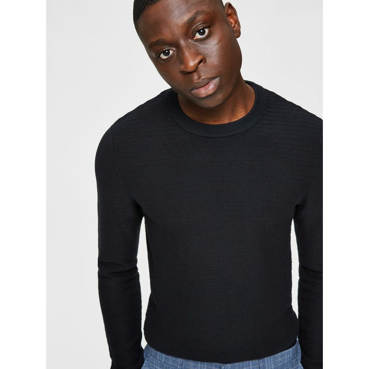 Pullover SELECTED pour homme en coloris Noir Homme Vêtements Pulls et maille Pulls ras-du-cou 