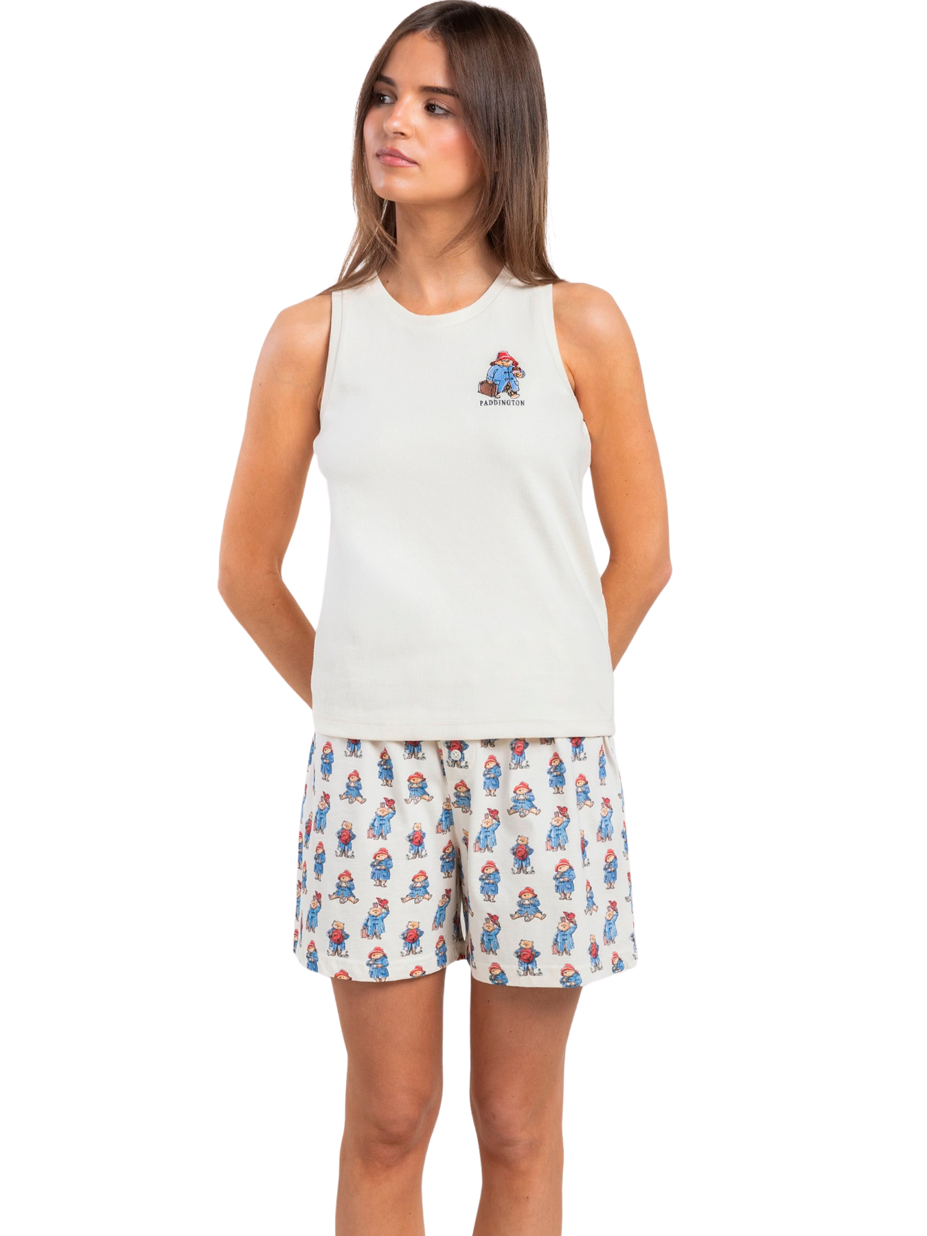 Pyjama short débardeur Watercolor Summer Paddington, ADMAS