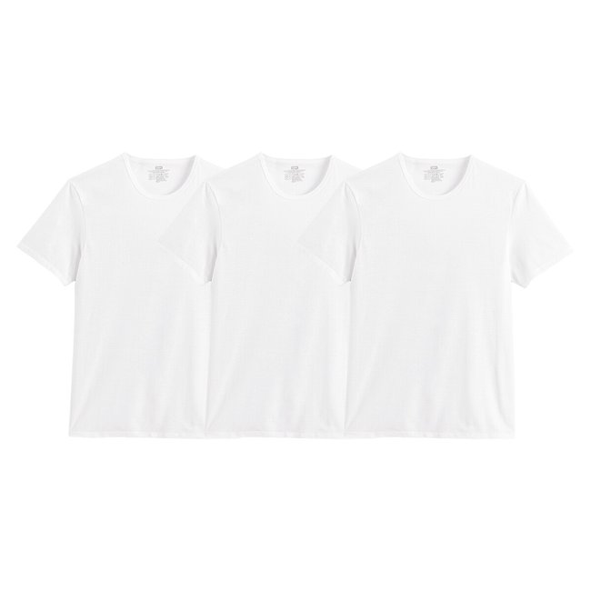 Lote de 2+1 camiseta gratis Ecodim de cuello redondo blanco + blanco + blanco <span itemprop=