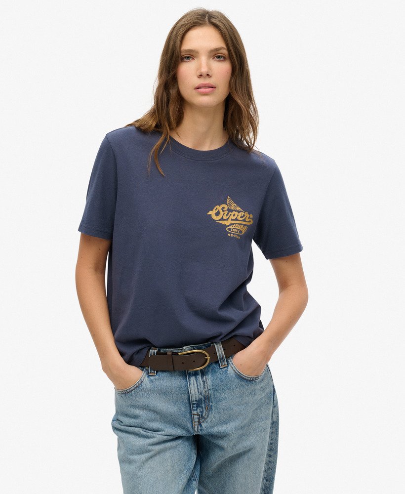 T-shirt métallisé Athletic, SUPERDRY