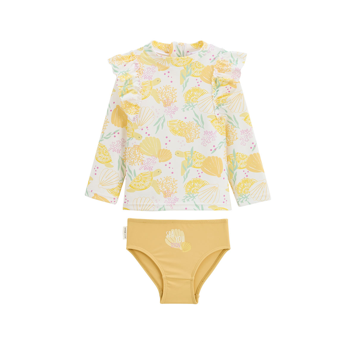 Maillot de bain bébé 2 pièces t-shirt de protection UV et culotte Porticcio, PETIT BEGUIN