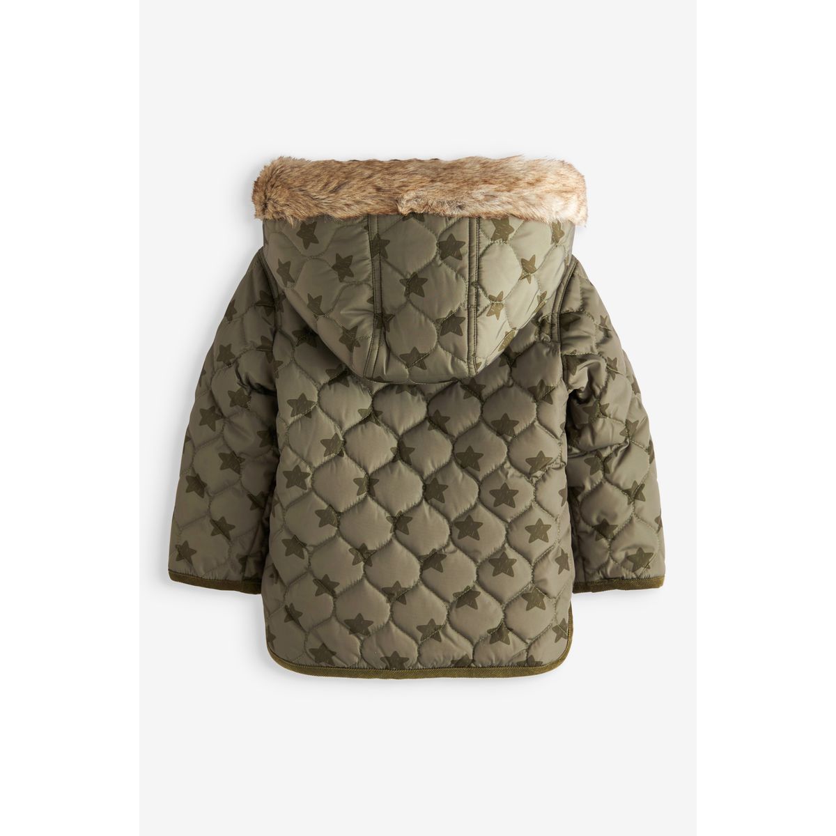 Fourrure De Petit Gris En 4 Lettres Veste matelassée avec bordure en fausse fourrure vert Next | La Redoute