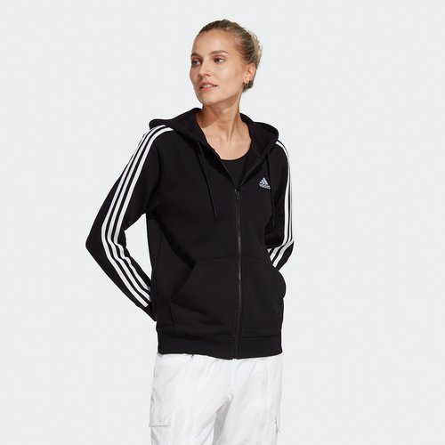 Sudadera con cremallera capucha essentiels 3-stripes negro Adidas Sportswear | La Redoute