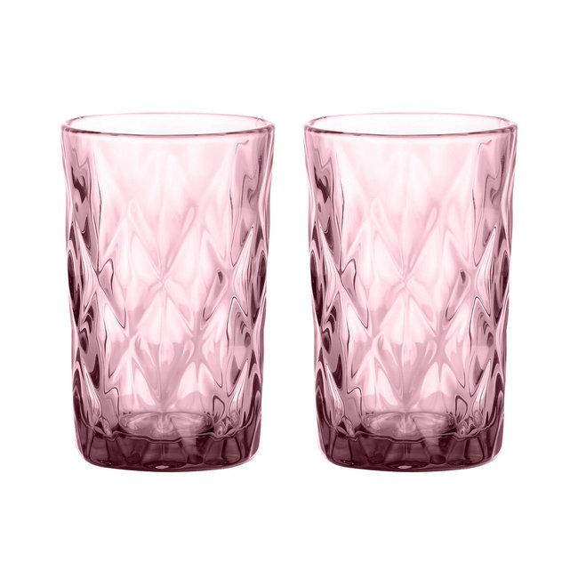 Set of 2 Amethyst Gemstone Hiball Glasses 34cl, purple, RAVENHEAD