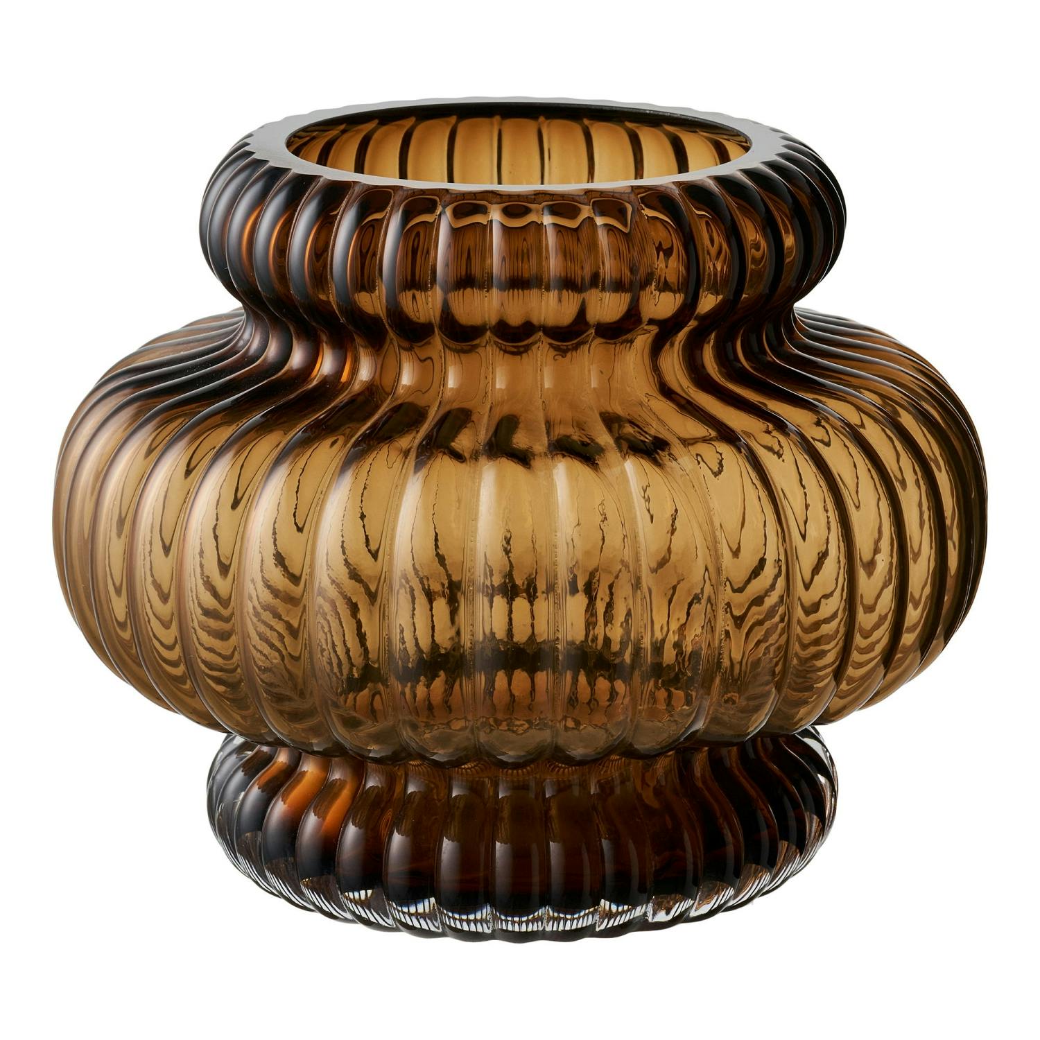 Petit vase en verre marron design, PIER IMPORT