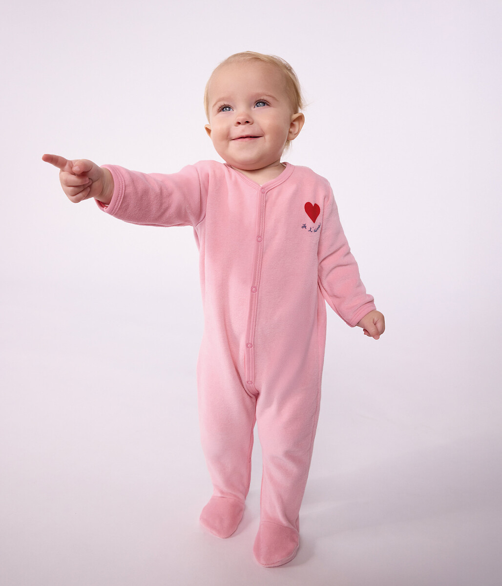 Pyjama avec pieds en velours, PETIT BATEAU