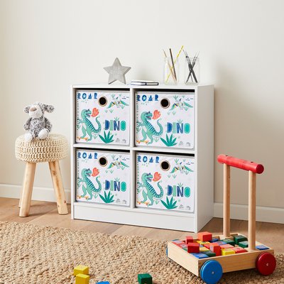 Dinosaur 4 Cube Storage Unit with Drawers SO'HOME