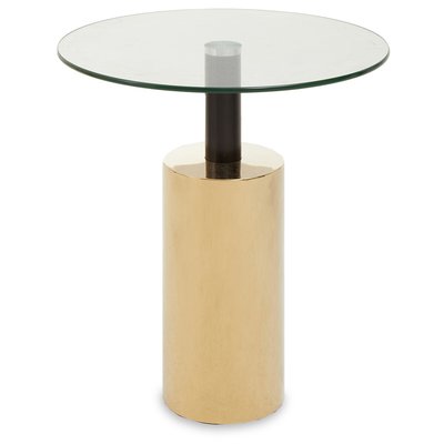 Luxe Round Pedestal Table with Glass Top SO'HOME
