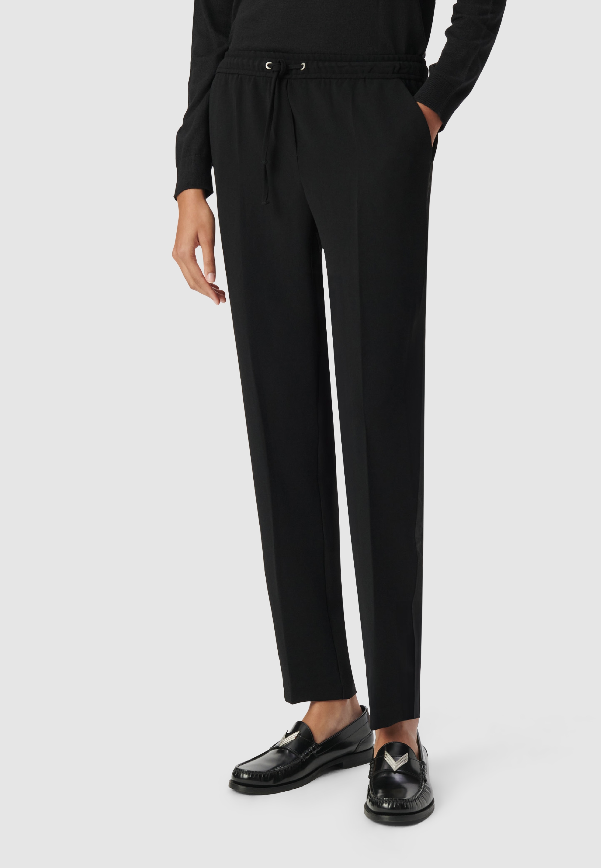 Pantalon droit ceinture élastiquée, IKKS