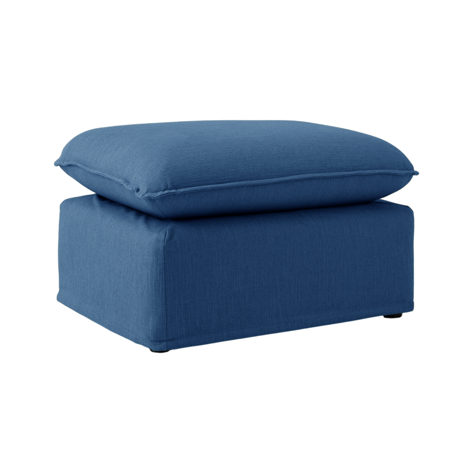 Pouf tissu effet lin - ORPHEE, CAMIF