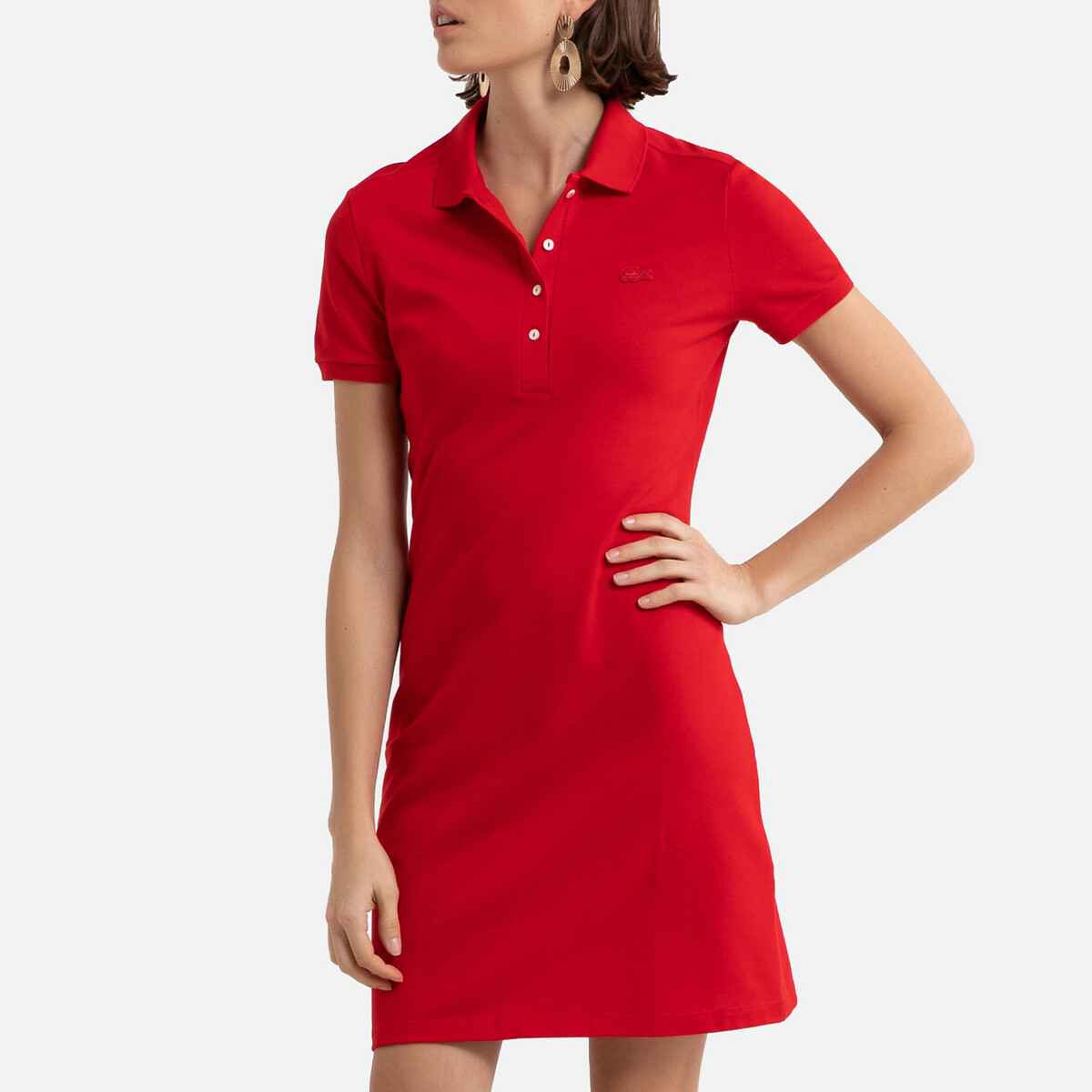 Robe polo lacoste rouge clearance