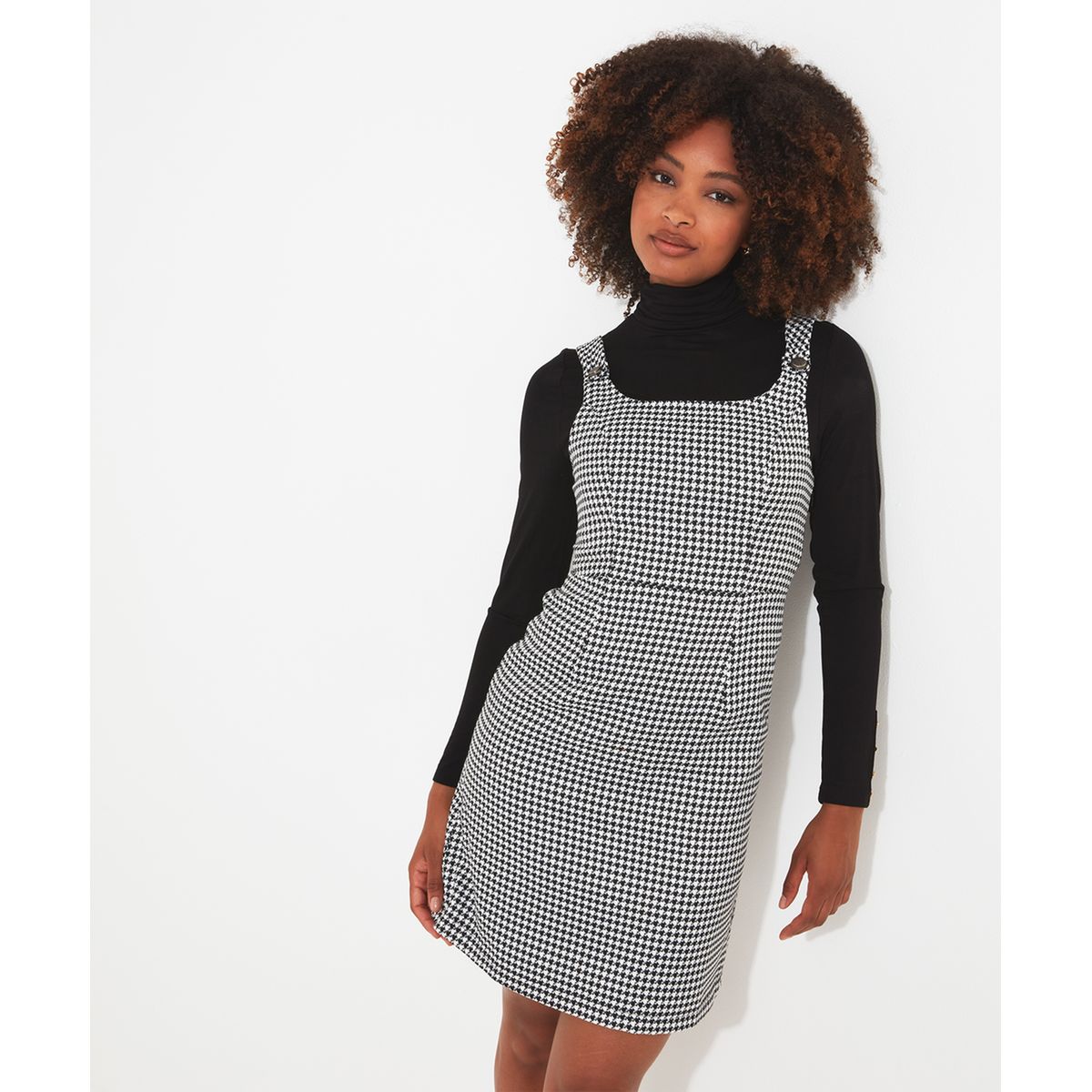 Pied de poule robe top