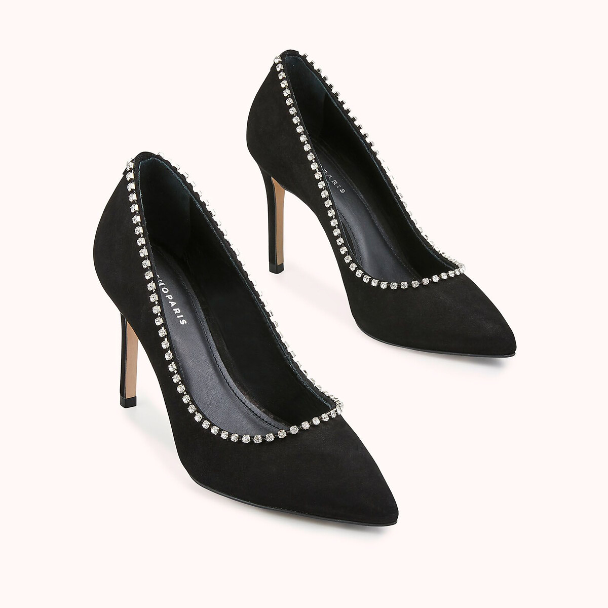 Amaze leather heels black Cosmoparis La Redoute