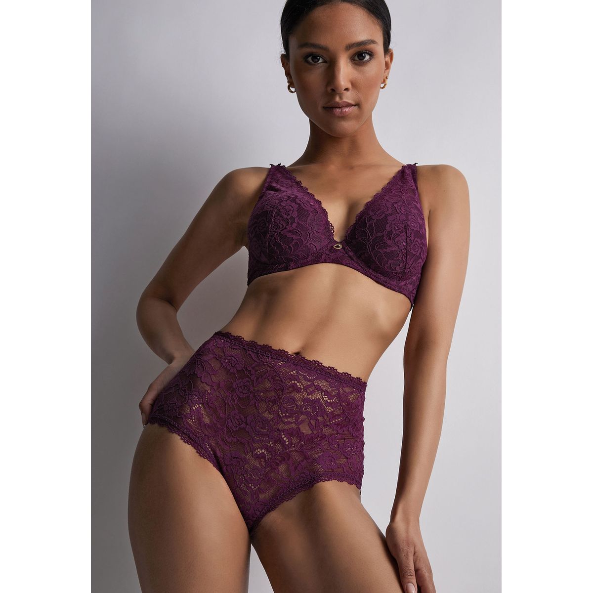 Culotte taille haute rosessence berry Aubade La Redoute