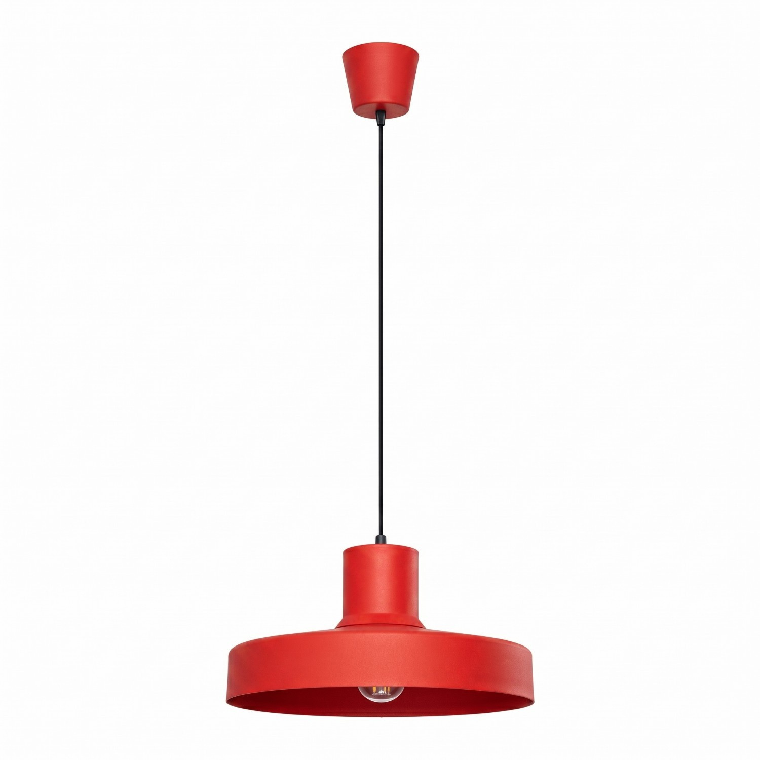Suspension Acier Rouge E27 1 BILO, EDEN