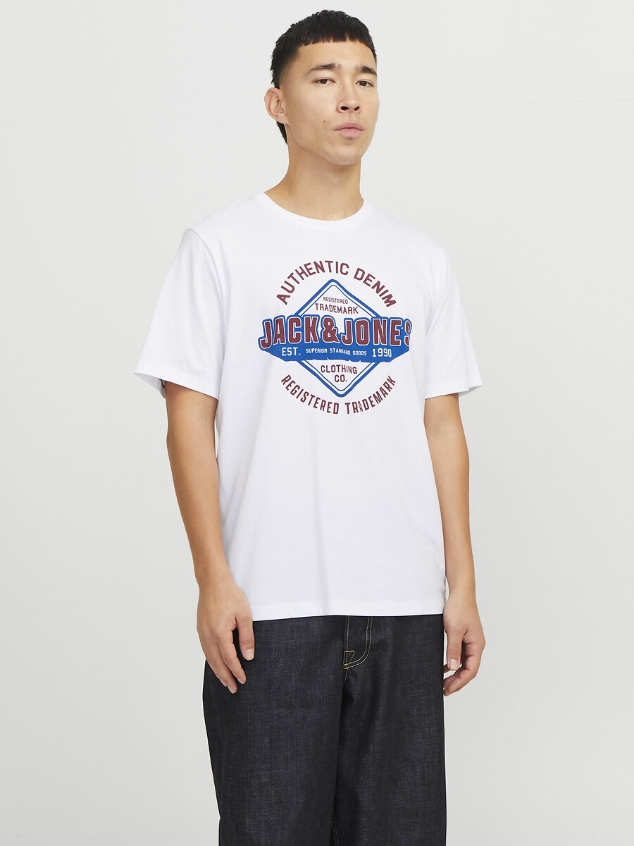 Recht T-shirt met logo