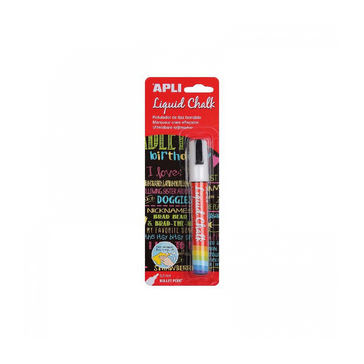 marqueur craie liquide effacable 5.5mm, APLI-AGIPA