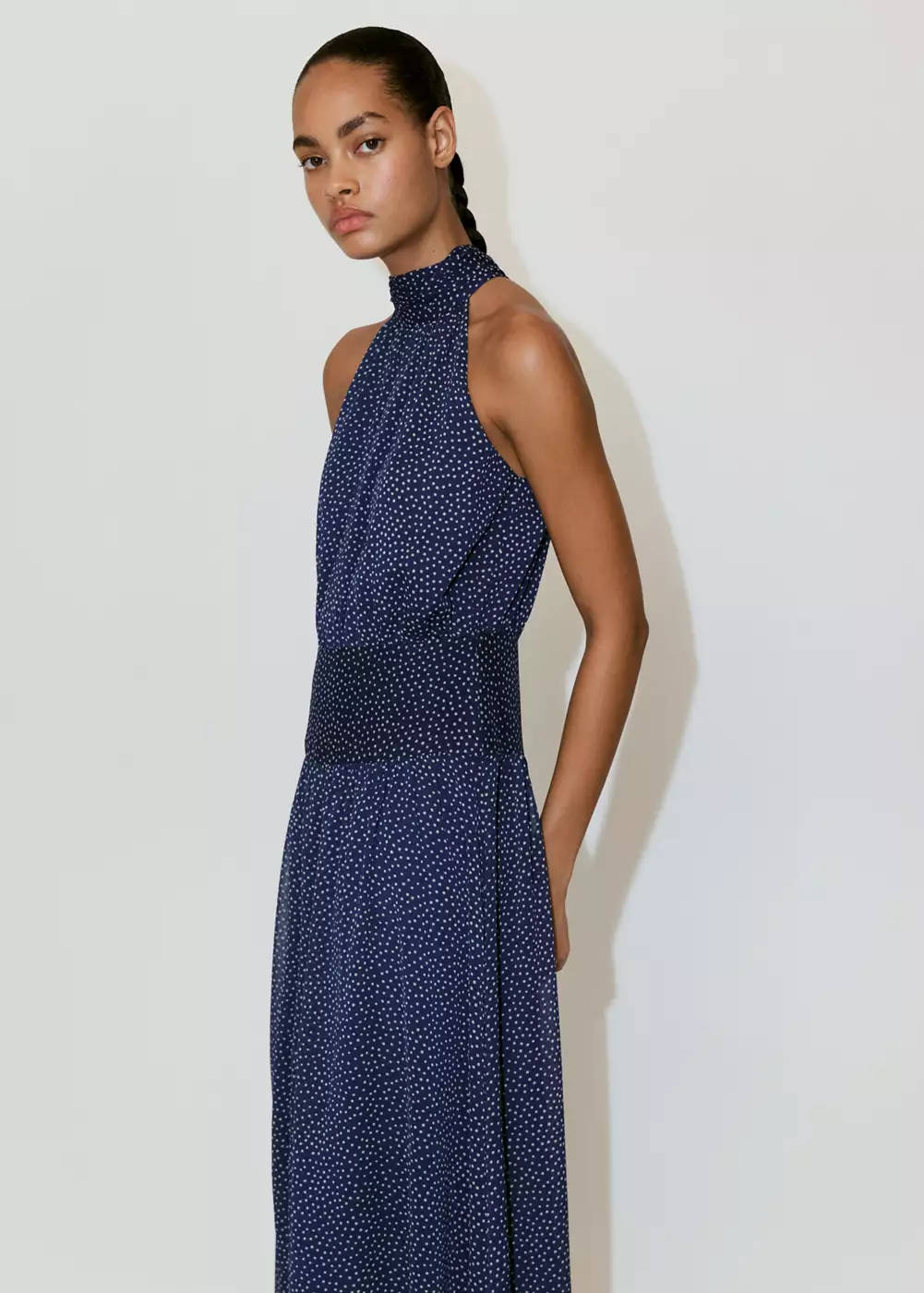 Robe halter à pois, MANGO