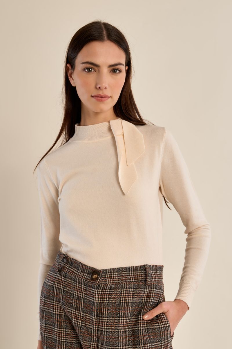 Pull en maille fine, détail nœud, MOLLY BRACKEN