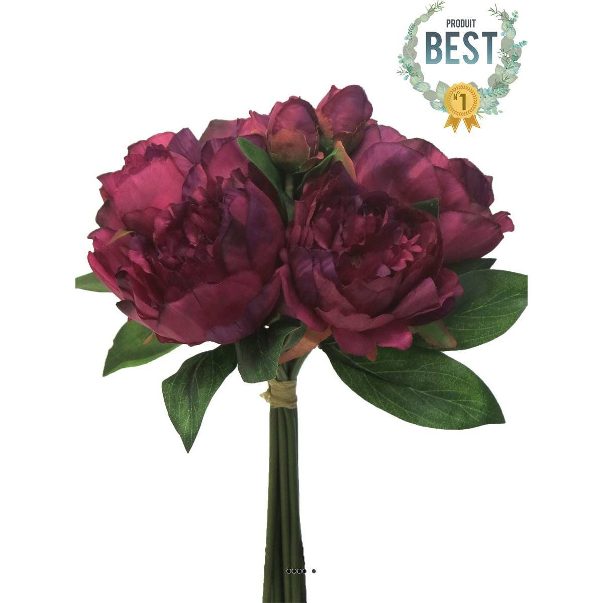 Bouquet De Pivoines Factice 8 Tetes D28cm H34cm Pourpre Best Couleur Pourpre Artificielles La Redoute