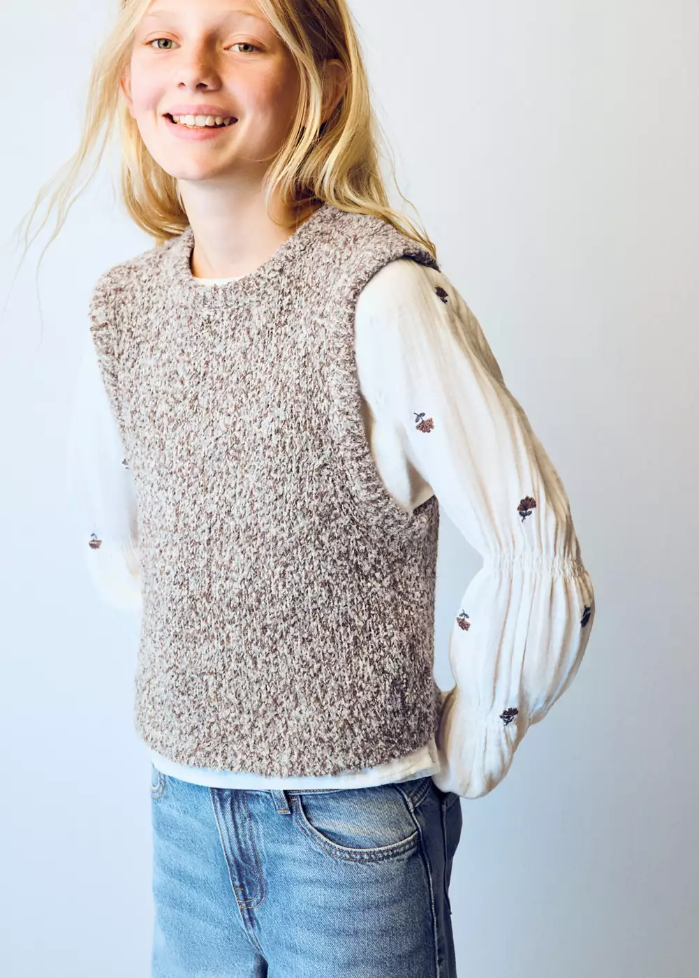 Gilet maille torsadée, MANGO KIDS
