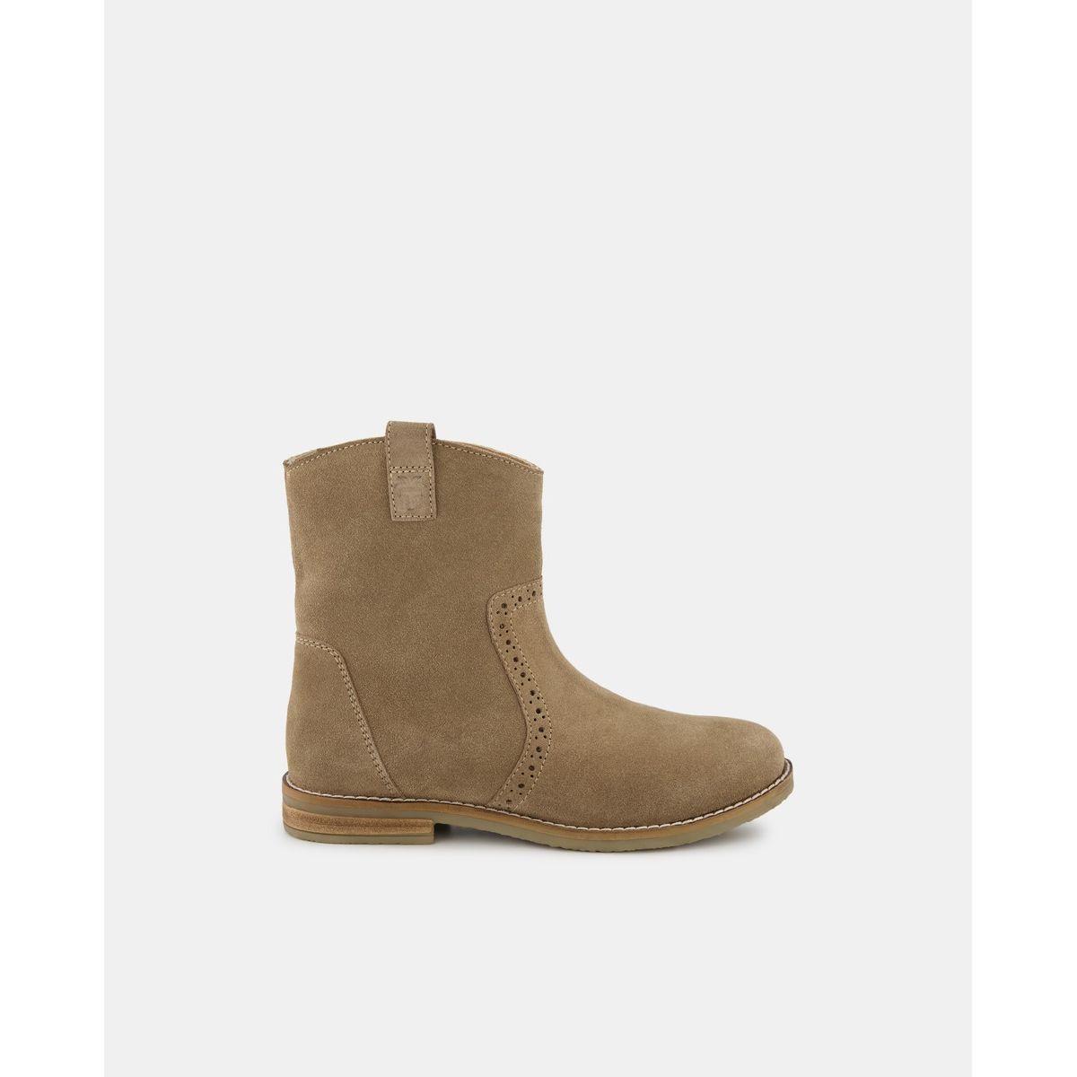 Bottines en croute on sale de cuir