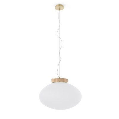 Les Signatures - Dolce Brass, Bamboo and Opaline Glass Ceiling Light LA REDOUTE INTERIEURS