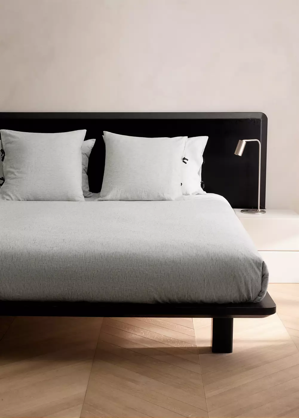 Housse de couette coton lin à rayures fines Lit 90 cm, MANGO HOME
