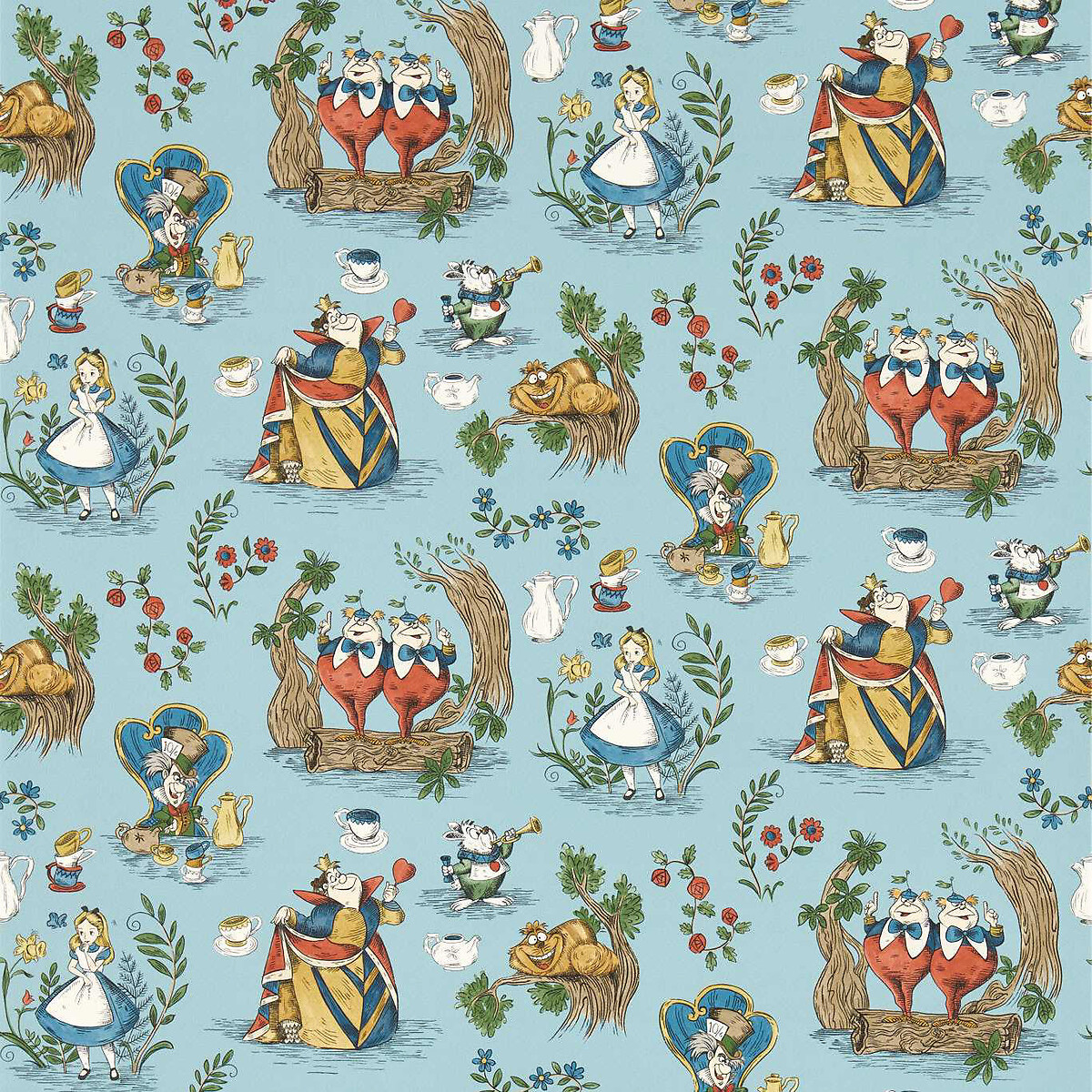 Alice In Wonderland Puddle Blue Wallpaper, SANDERSON X DISNEY