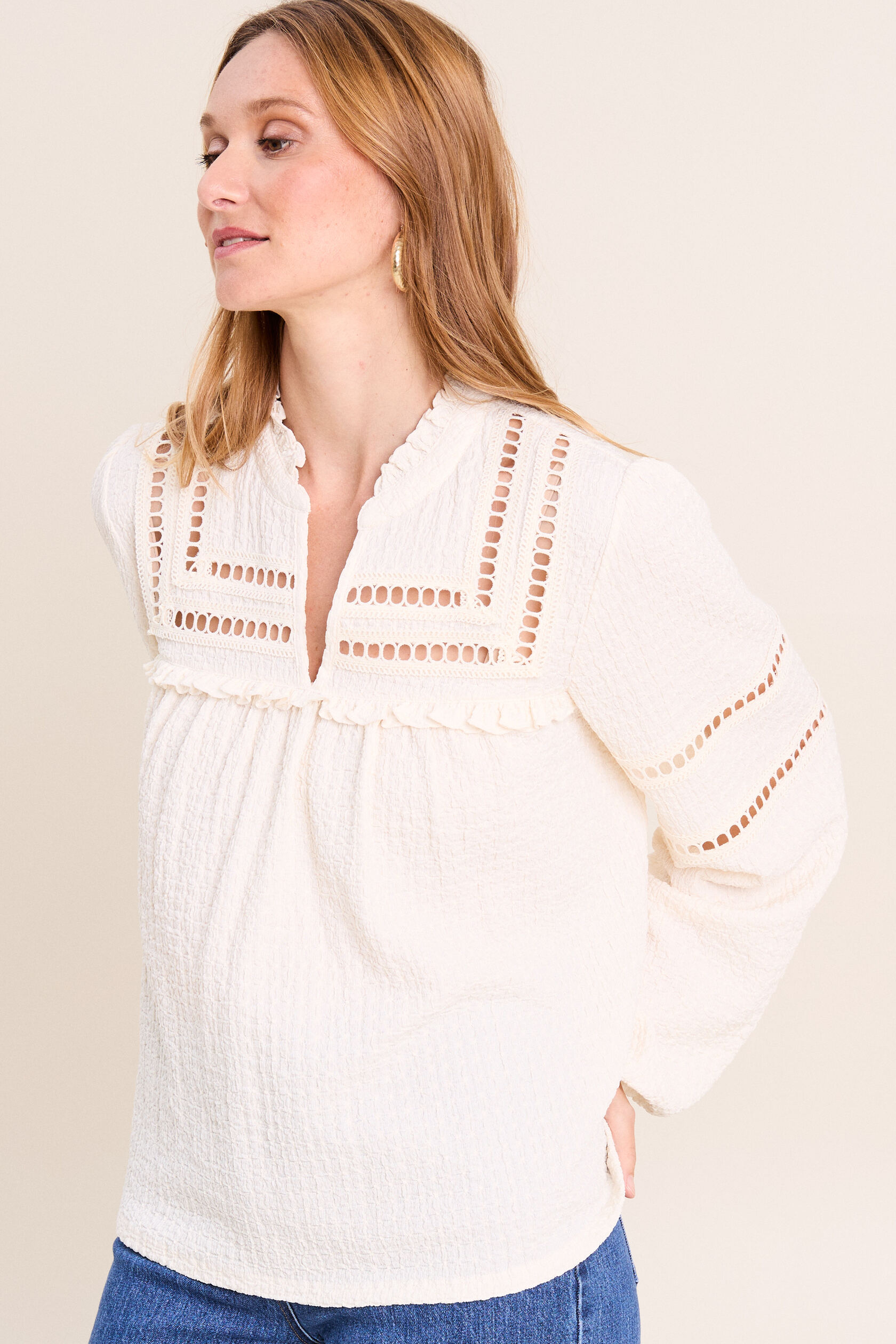 Blouse col v manches longues, BREAL