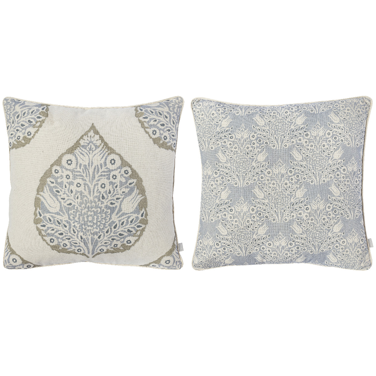 Lot de 2 housse de coussin BLUE LEAF, NAF NAF HOME