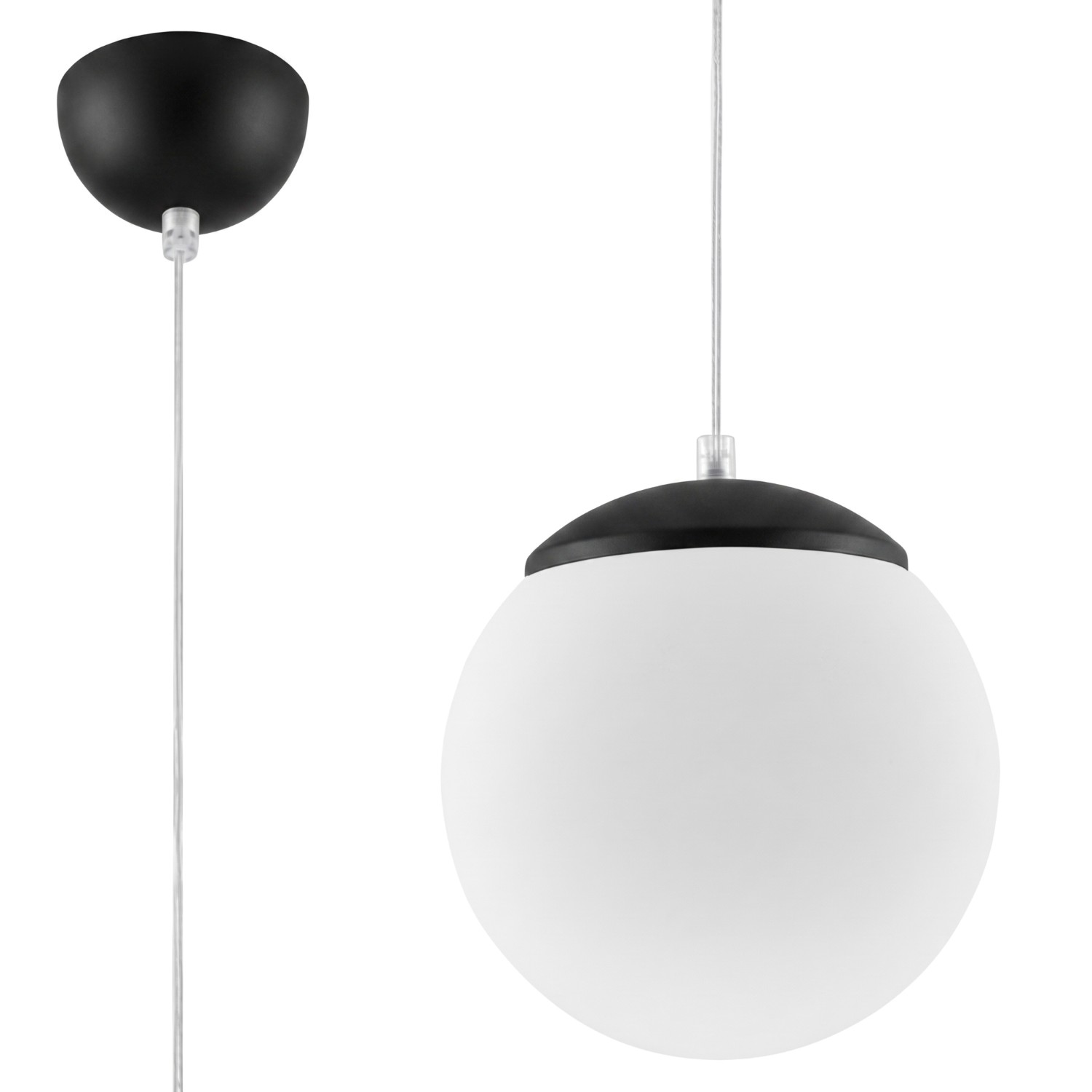 Suspension Acier Noir E27 1 Ugo, EDEN