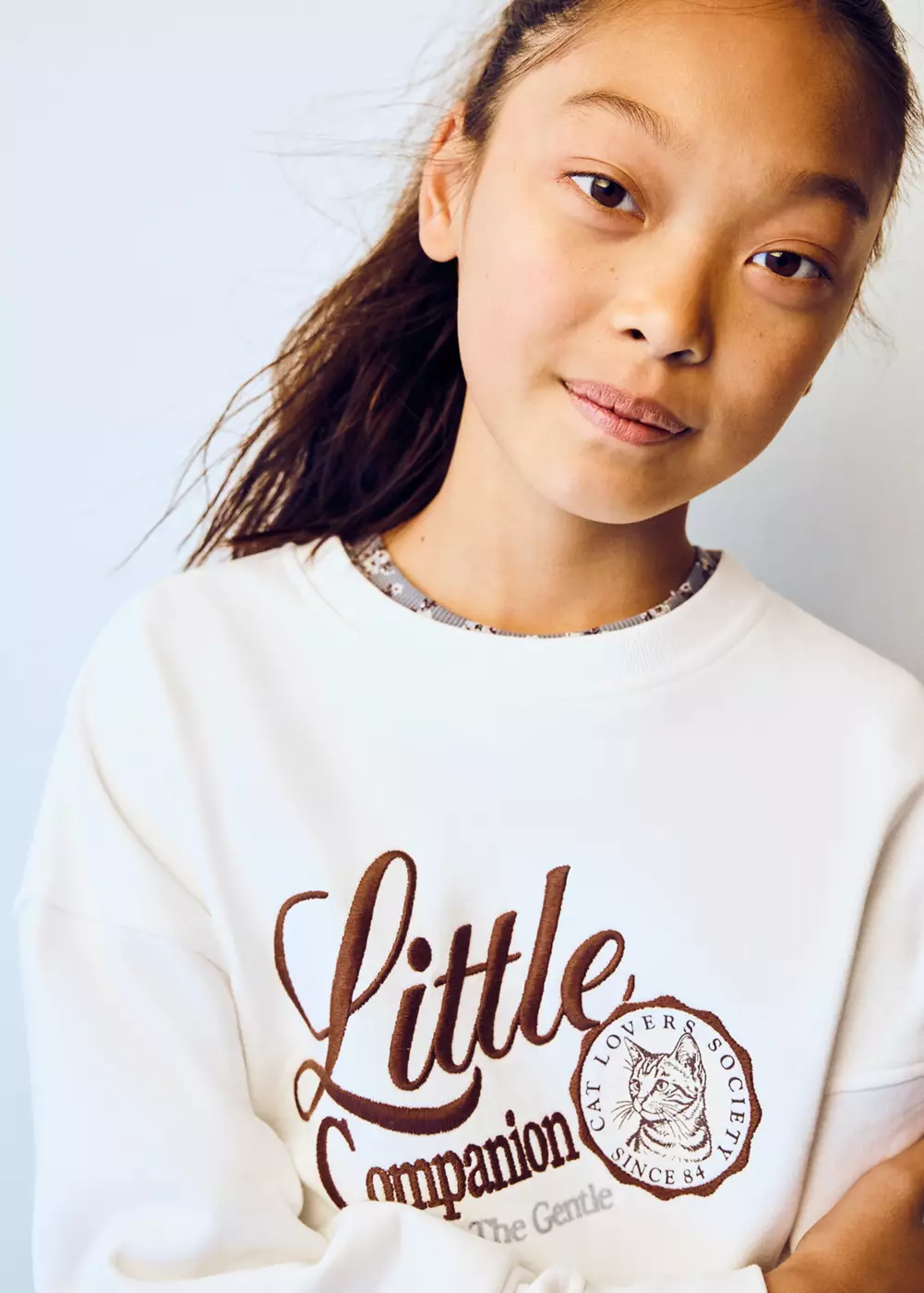 Sweat-shirt coton détails brodés, MANGO KIDS