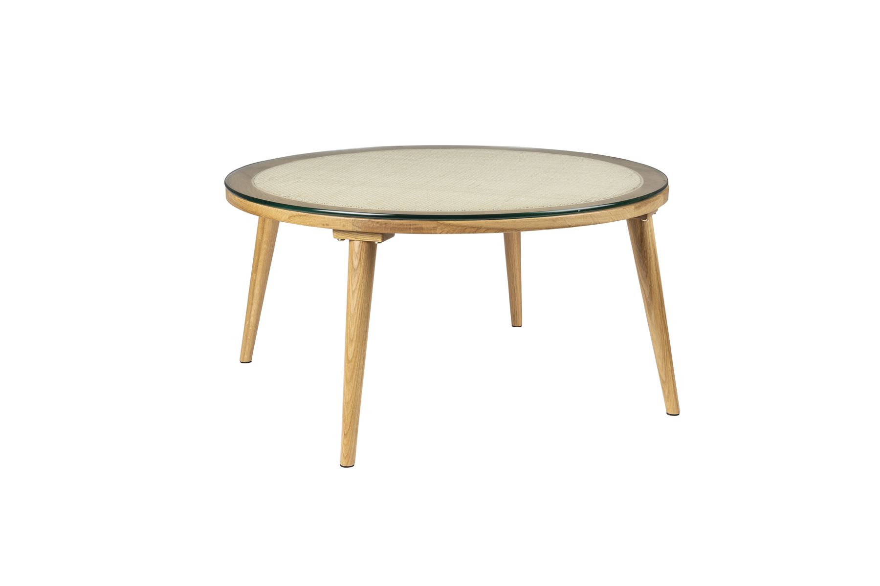 Table basse design ronde en bois, L., HARU, BOITE A DESIGN