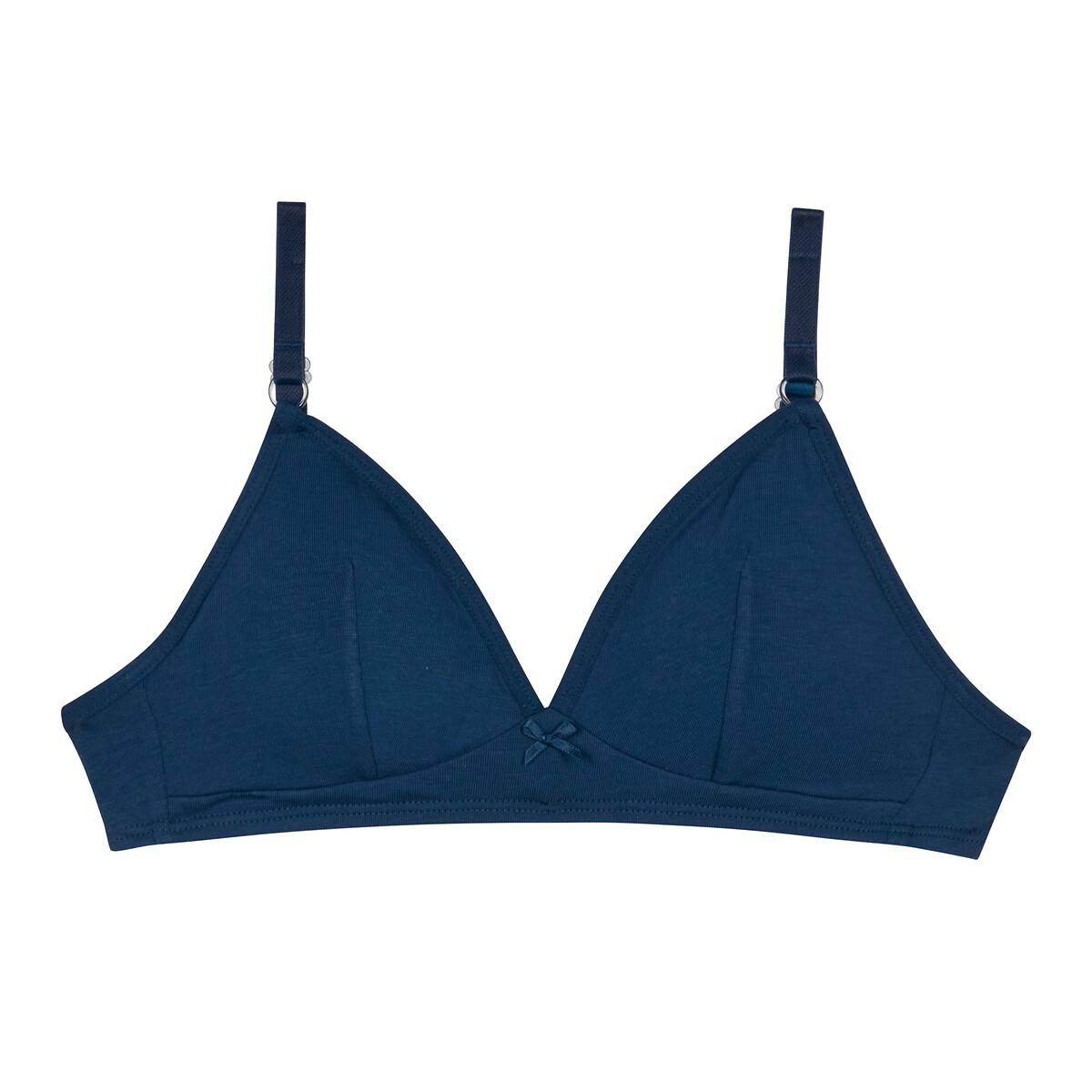 Non-underwired bra with removable padding, navy blue, Dim