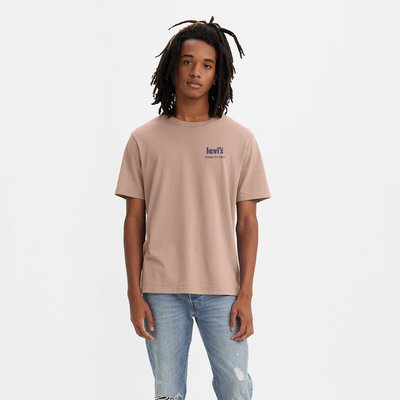 Logo Print Cotton T-Shirt in Relaxed Fit with Crew Neck LEVI'S
