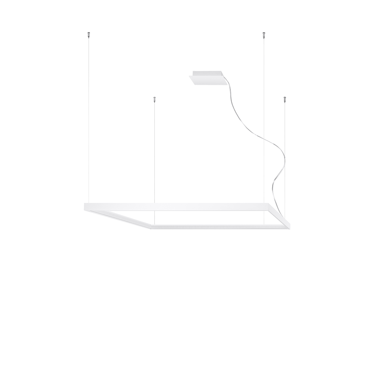 Lustre Aluminium Blanc LED 1 Nelya, EDEN