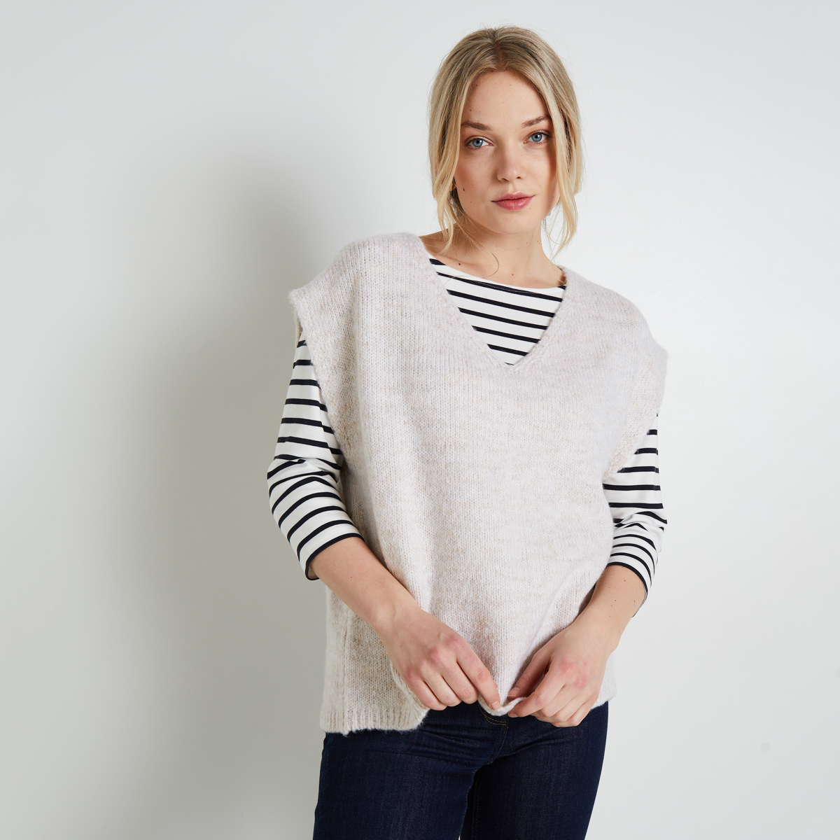 Pull loose sans manches