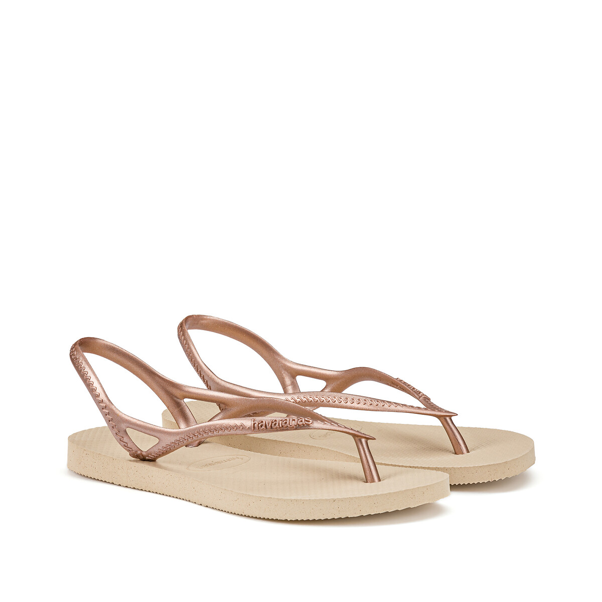 Sandalen in rubber met platte hak beige Havaianas | La Redoute