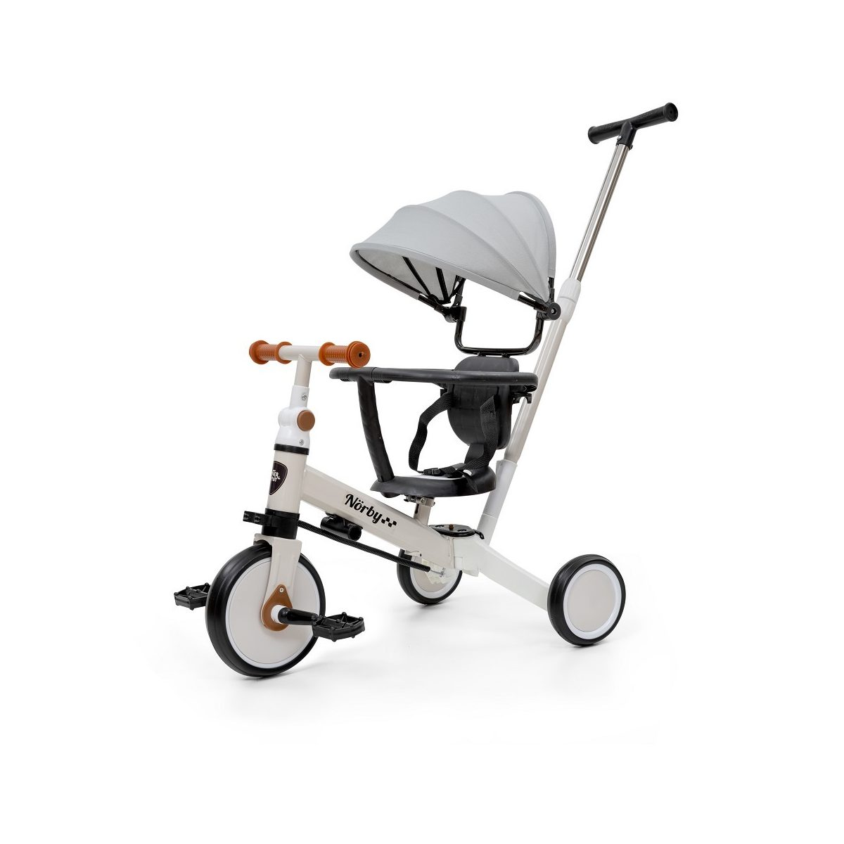 Tricycle évolutif multifonction - beige - canne parentale, INTERBABY