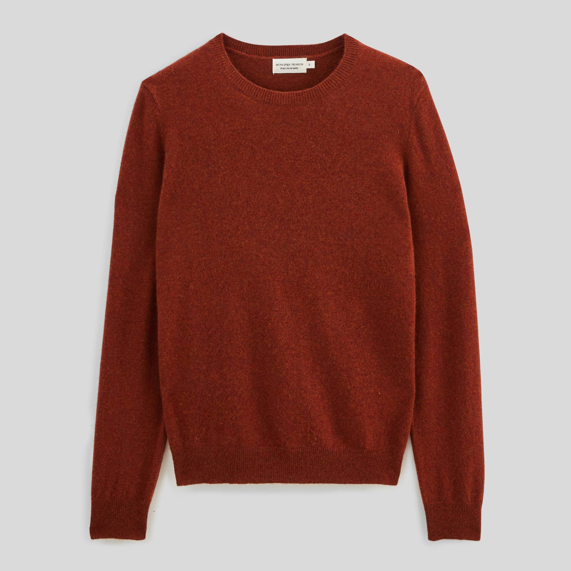 Pull Cachemire Oversize Monoprix Femme – Taille S, Gris, Col Rond, Neuf Avec étiquettes