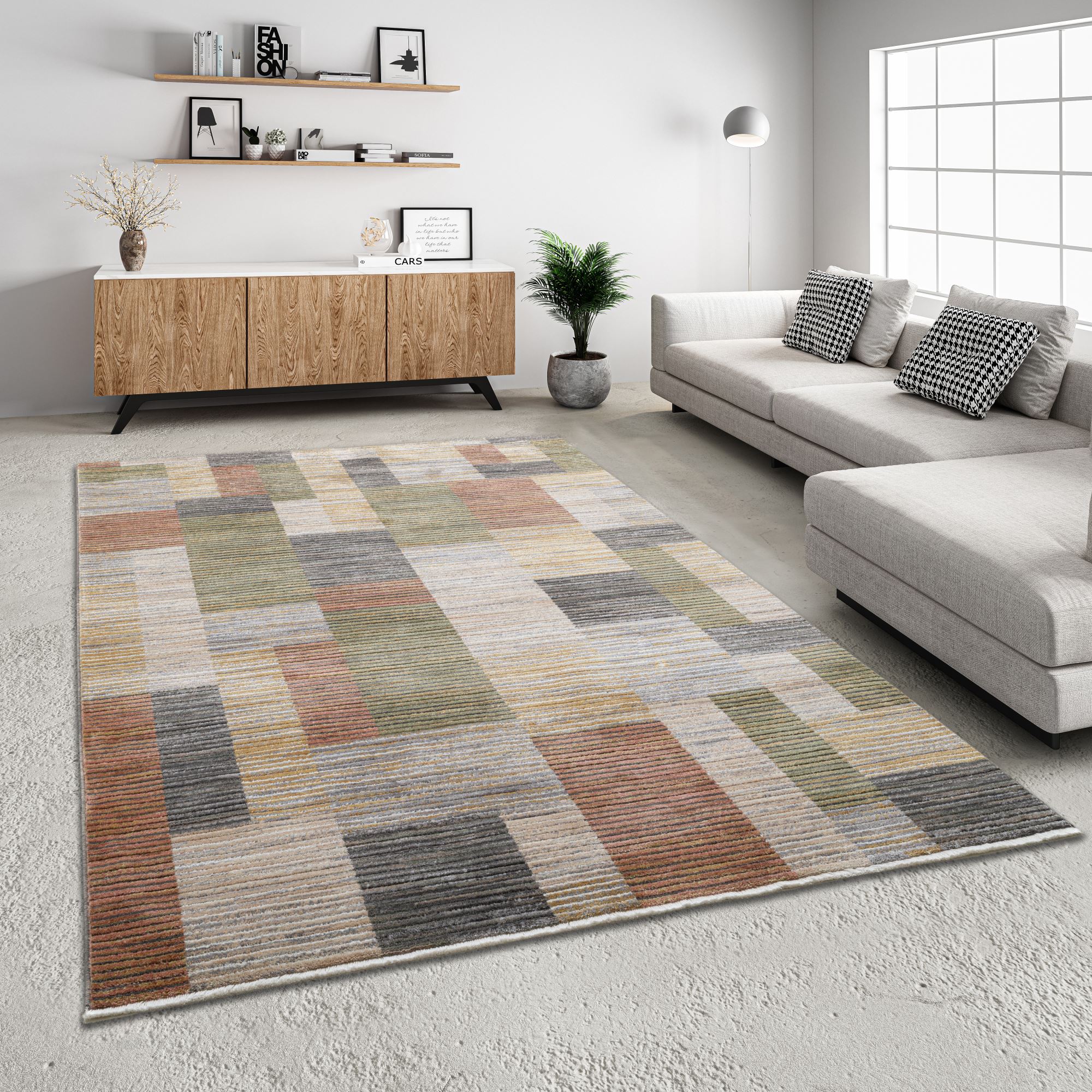 Tapis tissé en patch design et en look kort - CORDULETTA, GINO FALCONE