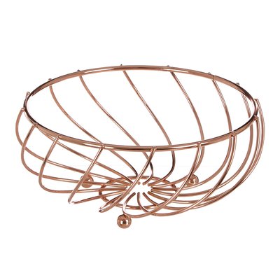Metal Wire Fruit Basket in Rose Gold SO'HOME