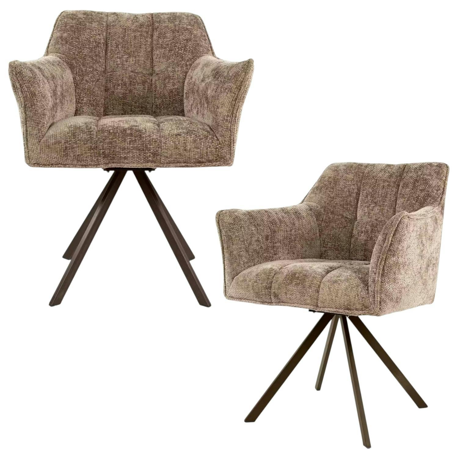 Fauteuil de table pivotant (lot de 2) MELBOURNE, PIER IMPORT