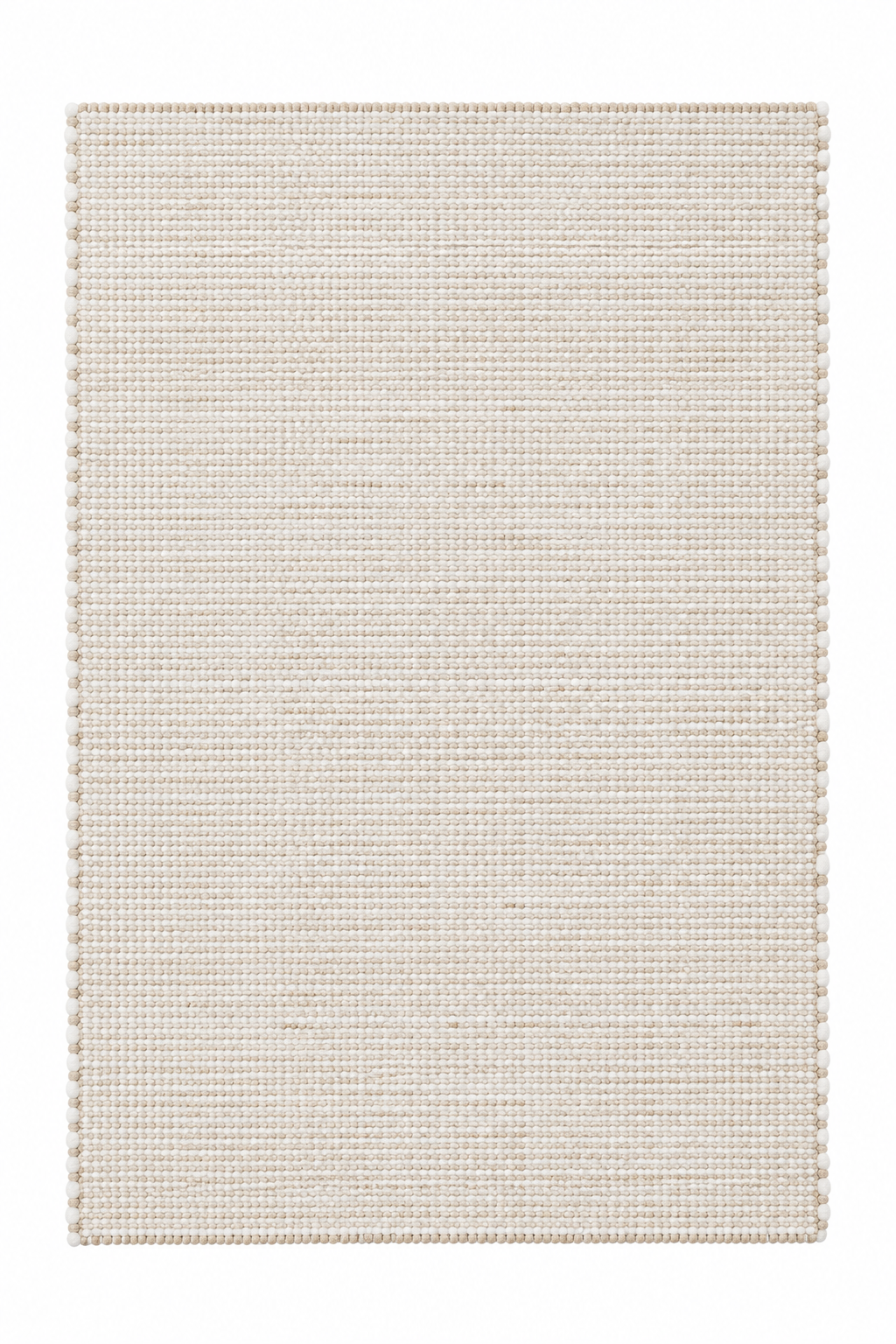 Tapis en tissus naturels tons beige et blanc 60x100 cm, HANNUN